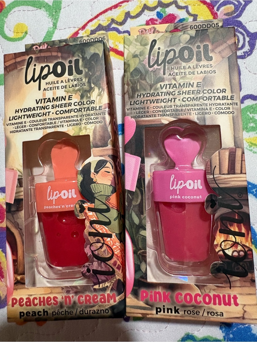 Hydrating Sheer Color Lip Balm - Peaches 'N' Cream (Peach) & Pink Coconut (Pink)